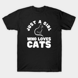 Just A Girl Who Loves Cats T-Shirt